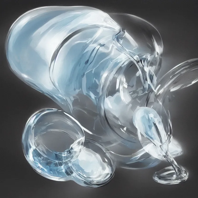 Prompt: concept art of luxury very modern white liquid dietary supplement in a round transparent bottle, it has a black sticker on it, by aenaluck, artgerm and roberto ferri and greg rutkowski, light blue and white tones, digital painting, artstation, concept art, smooth, sharp foccus ilustration hq