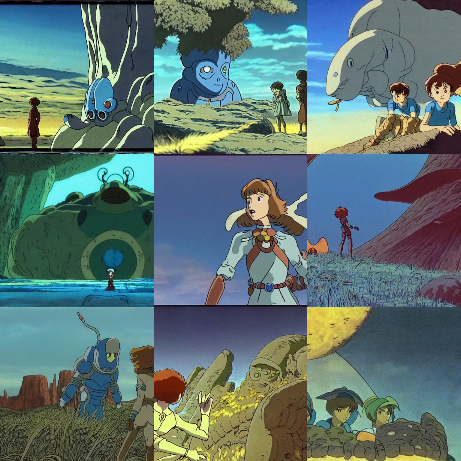 Prompt: a film still from nausicaa of the valley of the wind ( 1 9 8 4 )