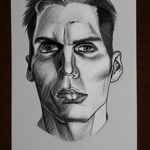 Image similar to super ultra detailed shaded sketch of corrupted jerma