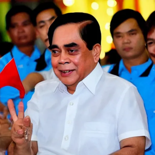 Prompt: Prayuth as a ladyboy in Thailand, high quality, photo