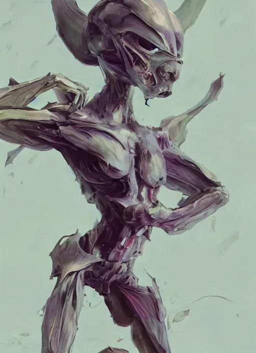 Image similar to semi reallistic gouache gesture painting, by yoshitaka amano, by ruan jia, by conrad roset, by dofus online artists, detailed anime 3 d render of an alien star fruit, portrait, cgsociety, artstation, rococo mechanical, digital reality, sf 5 ink style, dieselpunk atmosphere, gesture drawn