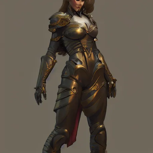 Image similar to a woman dressed in skintight armor, art by krenz cushart and artem demura and alphonse mucha, polycount, fantasy art, polycount, zbrush