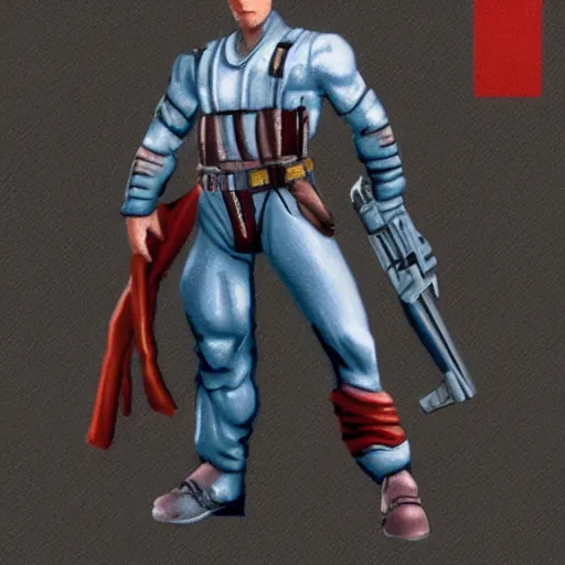 Prompt: PSX JRPG Character Portrait of GI Joe Stormshadow