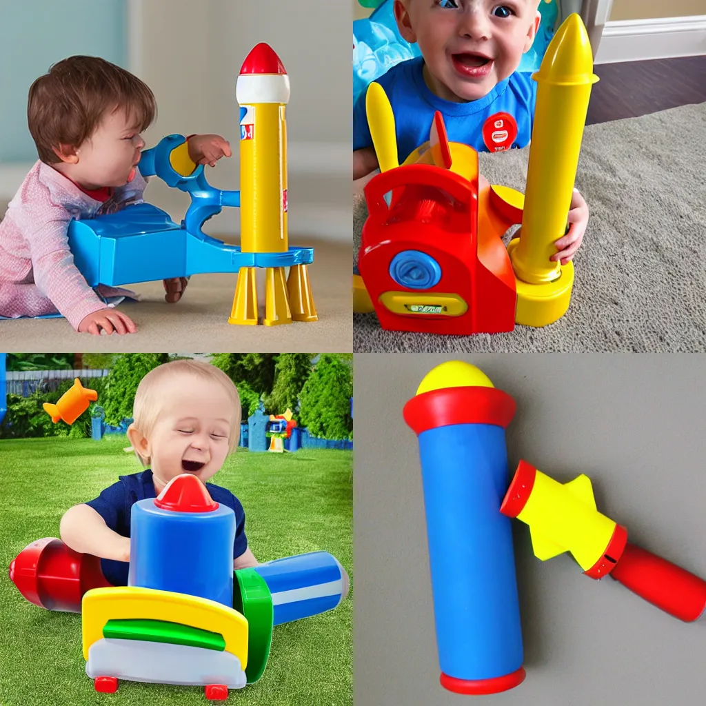 Prompt: fisher price rocket launcher