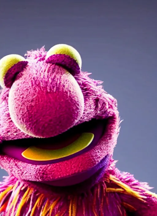 Image similar to studio portrait still of muppet!!!!! vision in avengers infinity war!!!!!! as a muppet muppet as a muppet, 8 k, studio lighting, key light,