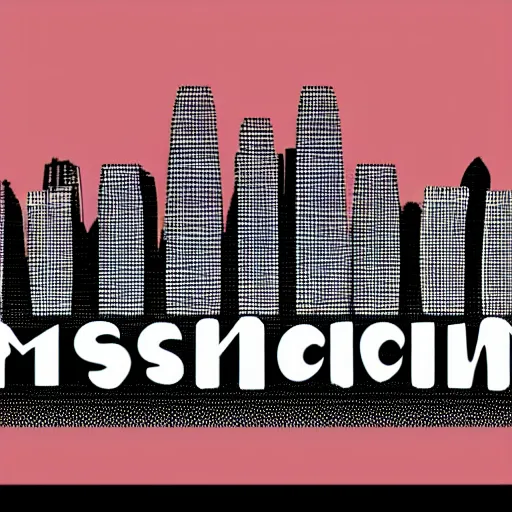 Image similar to moscow skyline, in the style of Scandinavian design, 4k, line brush, minimal, overlaid with russian text