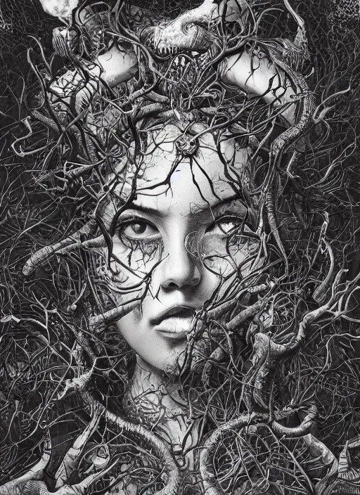 Image similar to Chaos goddess painting by Dan Hillier, trending on artstation, artstationHD, artstationHQ, 4k, 8k