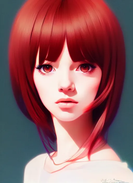 Prompt: a portrait of a pretty young lady by ilya kuvshinov