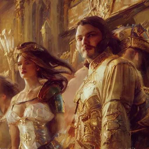 Prompt: uprising in the royal castle, events inside the castle, close up, painting by gaston bussiere, craig mullins, j. c. leyendecker, 4 k, 8 k, trending on artstation, artstationhd, artstationhq, highest detail