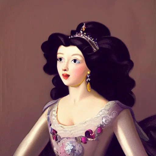 Prompt: portrait of a princess by gobelins paris school