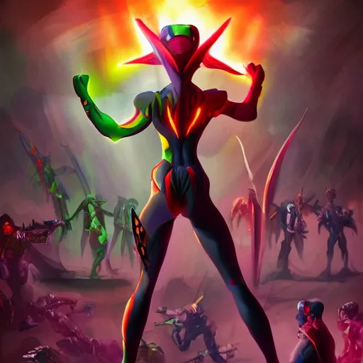 Prompt: Bright, colorful, realistic super hero individual warhammer 40 Dark eldar full body backlighting, kodachrome, high contrast, highly detailed, sharp focus, digital painting, concept art, illustration, trending on artstation, comic book by Alex Ross cover art