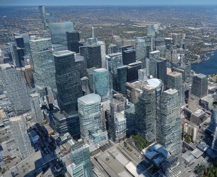 Prompt: 4 k hd, high detail photograph of toronto, shot with sigma f / 4. 2, 2 5 0 mm sharp lens, wide shot, volumetric lighting, isometric view, highly detailed texture render, unreal engine