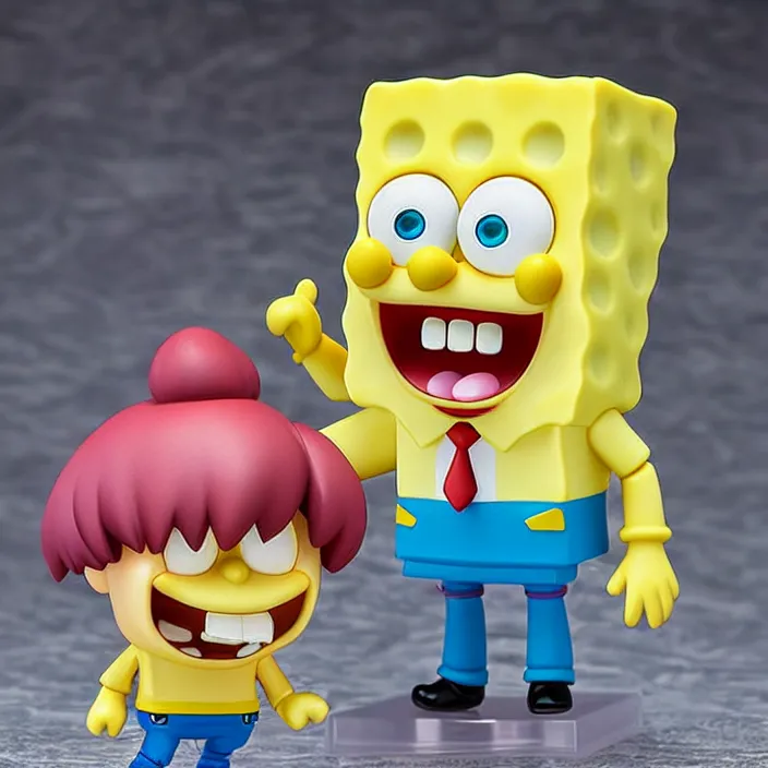 Image similar to spongebob, an anime nendoroid of spongebob, figurine, detailed product photo