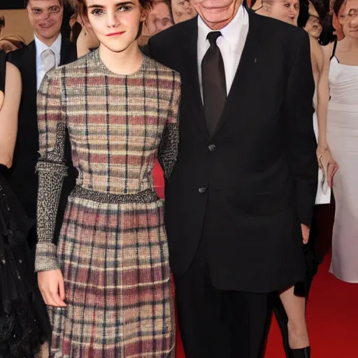 Prompt: Emma Watson with Patrick Stewart's head