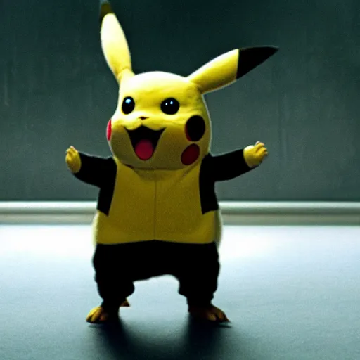 Image similar to live action pikachu in the matrix