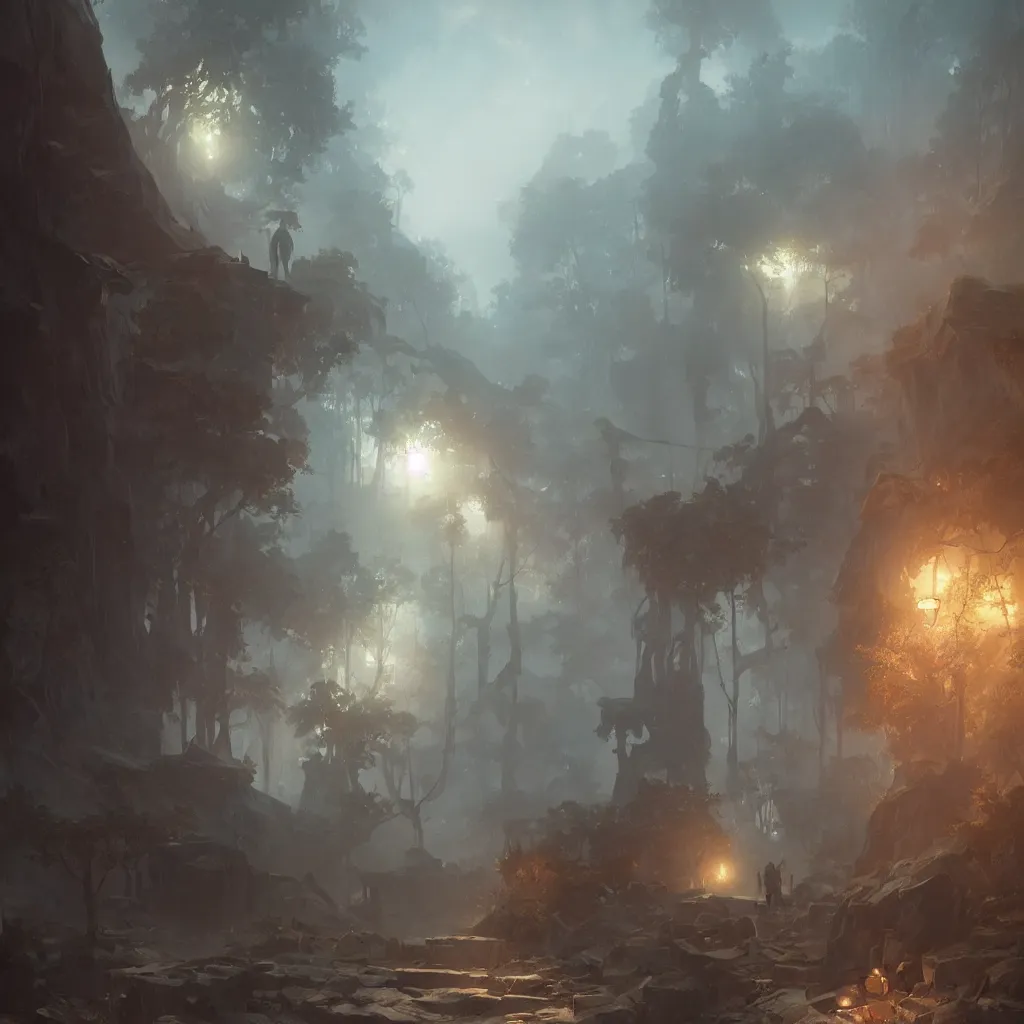 Prompt: ta ha, volumetric lighting, highly detailed, by greg rutkowski, complementing colors