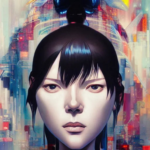 Image similar to citizen portrait soft light painted by james jean and katsuhiro otomo and chad little and erik jones, inspired by ghost in the shell, smooth face feature, intricate oil painting, high detail illustration, sharp high detail, manga and anime 1 9 9 9