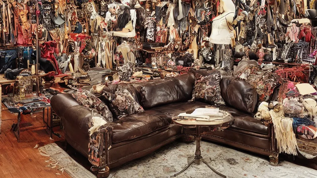 Image similar to maximalist dignified leather nightmare