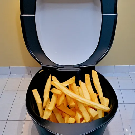 Image similar to a toilet full of fries