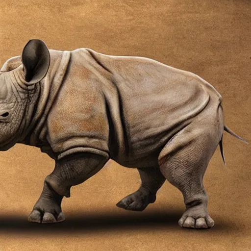 Image similar to a righteous rhino in Ancient Egypt