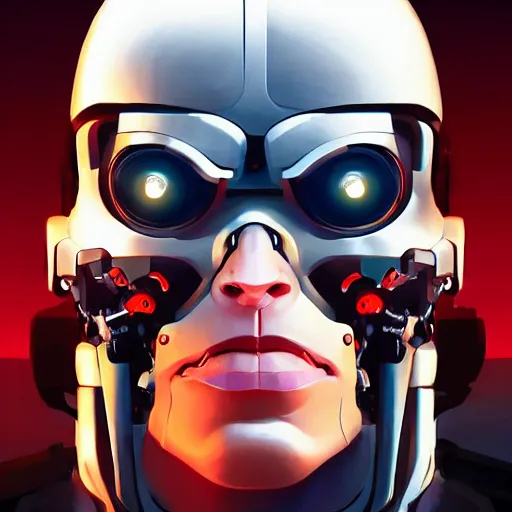 Image similar to face icon stylized minimalist terminator genysis, loftis, cory behance hd by jesper ejsing, by rhads, makoto shinkai and lois van baarle, ilya kuvshinov, rossdraws global illumination