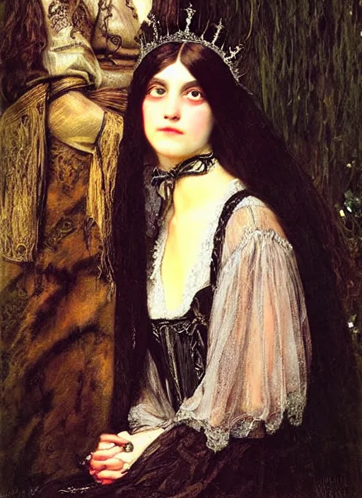 Image similar to ( ( gothic # ) ) princess portrait. by william henry hunt * *!!, highly detailded