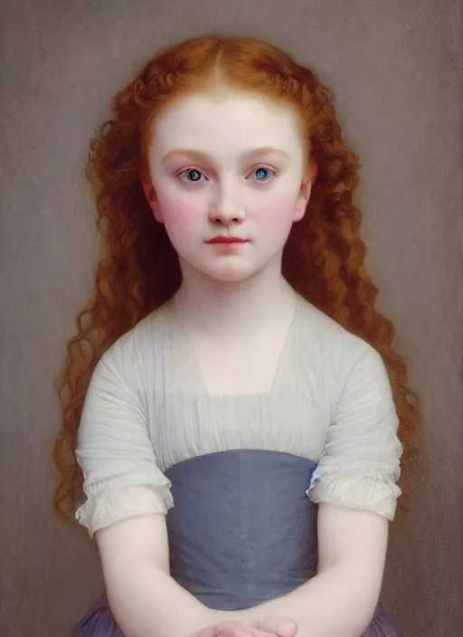 Prompt: Sadie Elizabeth Sink In the style of william adolphe bouguereau