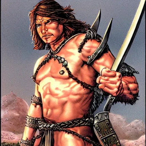 Image similar to barbarian warrior by Larry Elmore