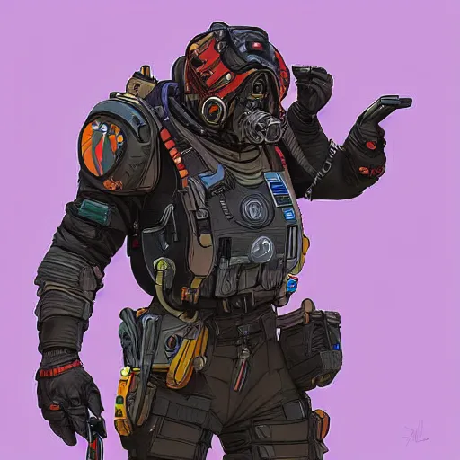 Image similar to bloodhound from apex legends, digital art, character design, masterpiece