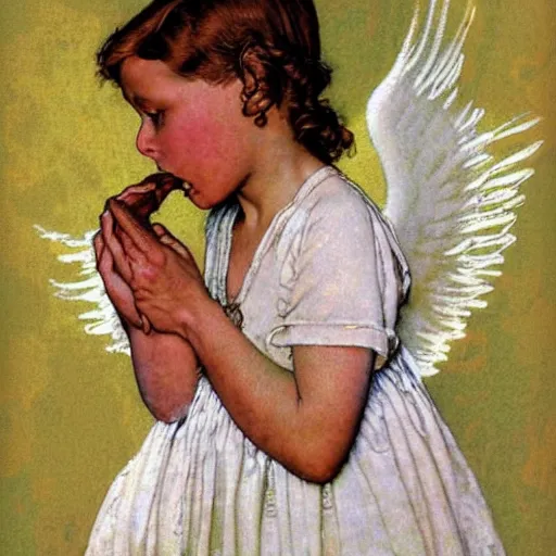 Image similar to angel by norman rockwell