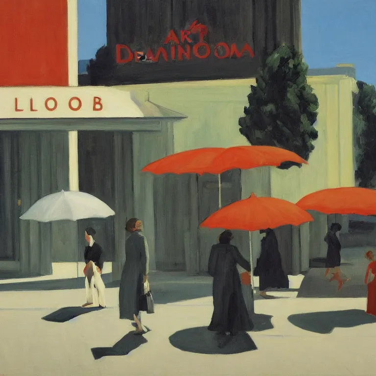 Image similar to dreaming from a new economy and a new financial system, painted by Alex Katz, painted by Edward Hopper, airbrush