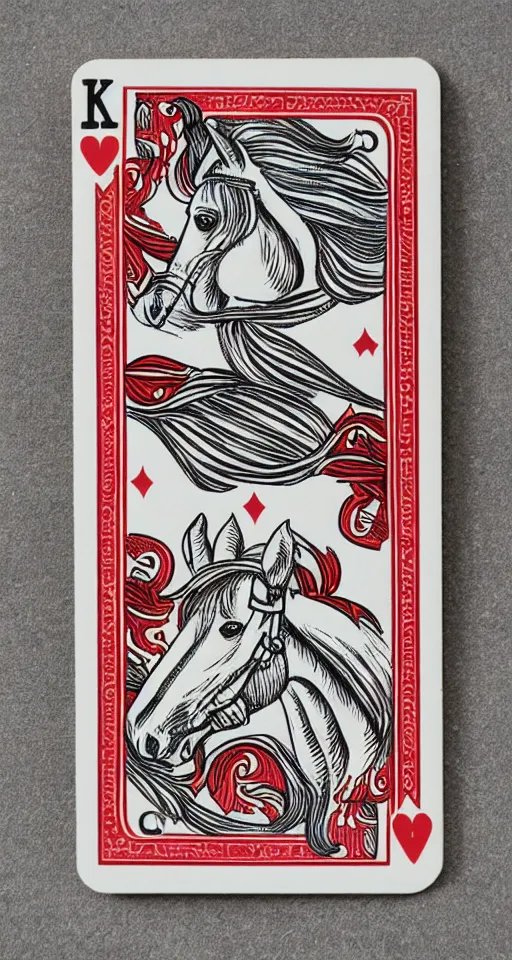 Image similar to horse, playing card back