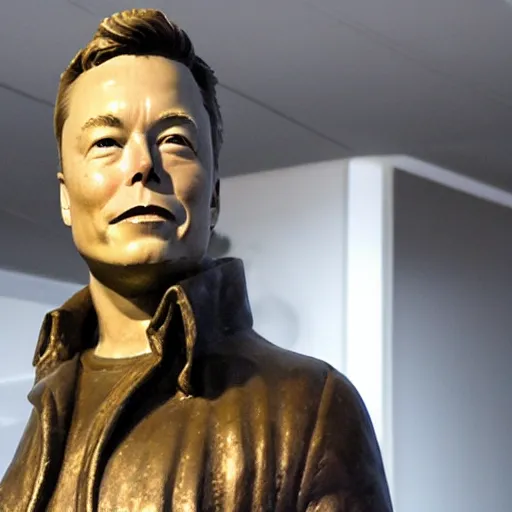 Prompt: A statue of Elon Musk made by Miguel Ángel Buonarroti