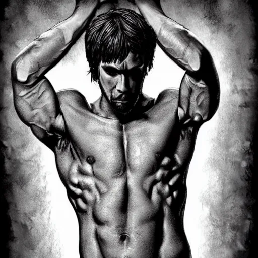 Prompt: shaggy as a muscular gigachad, elegant muscular body, digital painting, realistic lighting, highly detailed