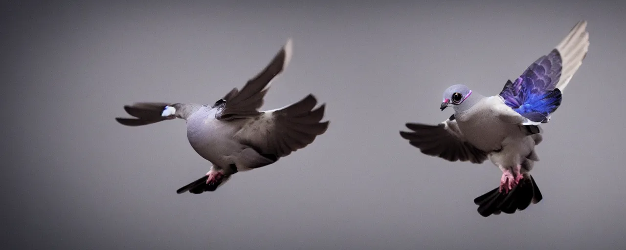 Image similar to bionic carrier pigeon!!!!!!!!!!!!! usb flying!!!!!!! photo photography shallow depth of field soft focus