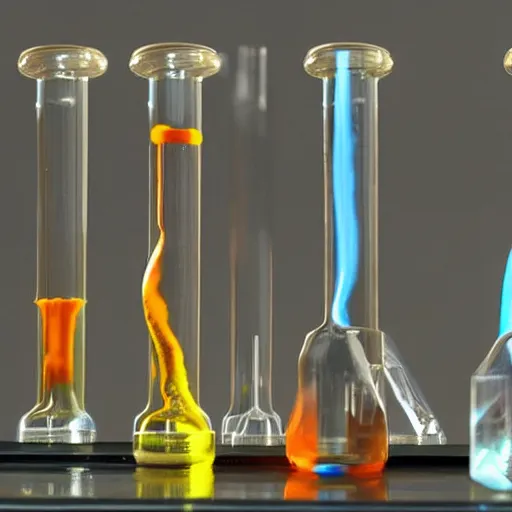 Image similar to Quadruped Fox in a lab coat, conducting experiments with strange coloured fluids in test tubes