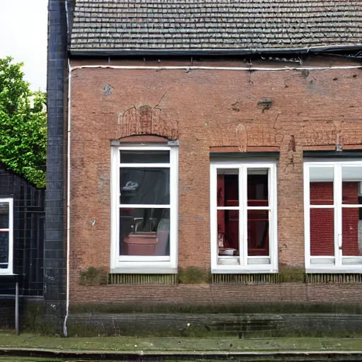 Prompt: an old house in schiedam