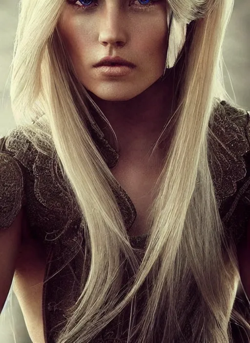 Image similar to beautiful new character concept, d & d, long blond hair, intricate design, symmetry