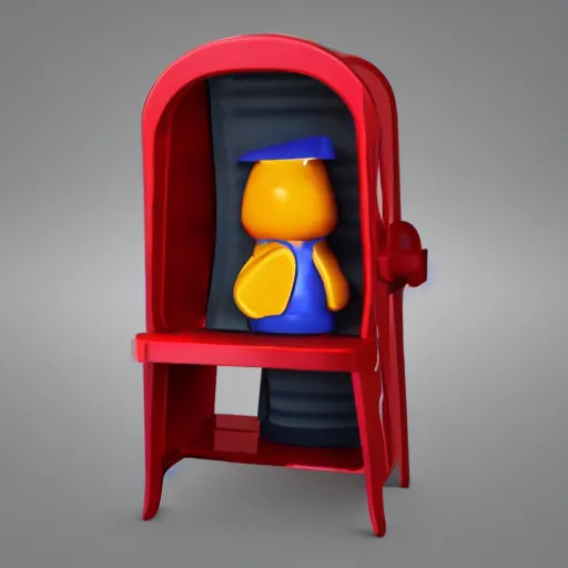 Image similar to A Fisher-Price guillotine, unreal engine 5 render, toy