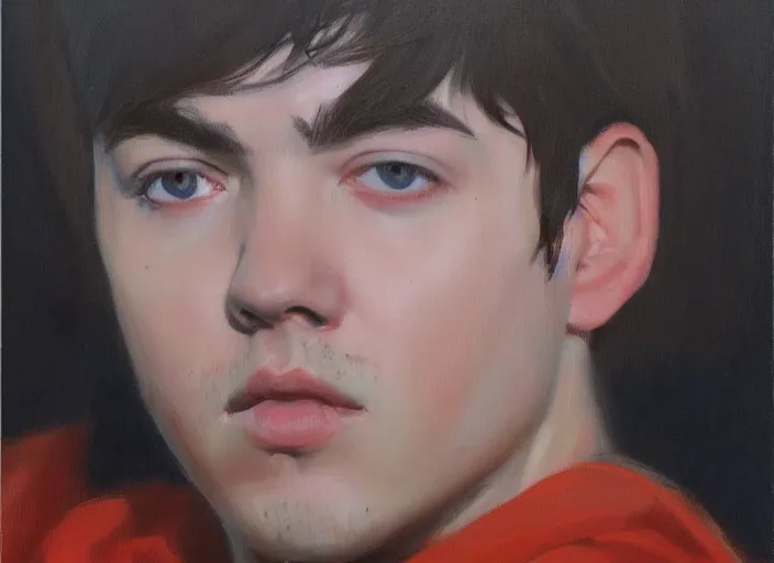 Prompt: Declan Mckenna, concept art oil painting by Jama Jurabaev, extremely detailed, brush hard, artstation