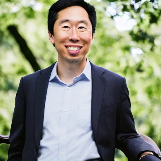 Image similar to portrait photo still of andrew ng, 8 k, 8 5 mm f 1. 8