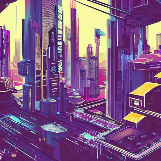 Prompt: cyberpunk city beksinki art style