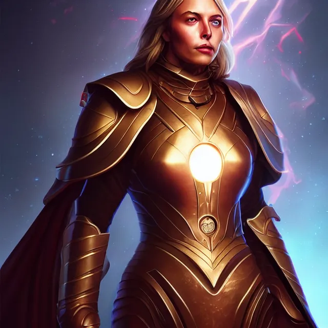 Prompt: elon musk cleric warrior with light powers, highly detailed, 4 k, hdr, smooth, sharp focus, high resolution, award - winning photo, artgerm, photorealistic