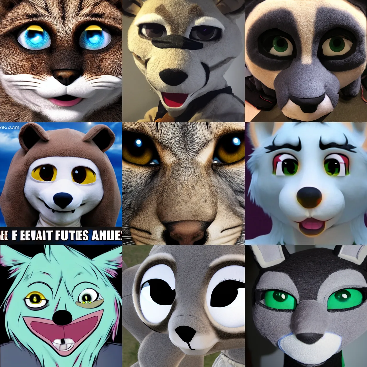 Prompt: the fursuit eyes of god