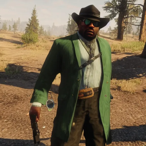 screenshot of big smoke, wearing green clothing, grey | Stable Diffusion |  OpenArt