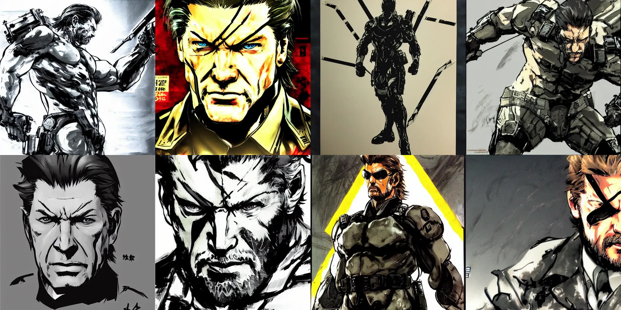 Prompt: vince mcmahon as a character in metal gear solid, drawn by yoji shinkawa, 8 k, high detailed