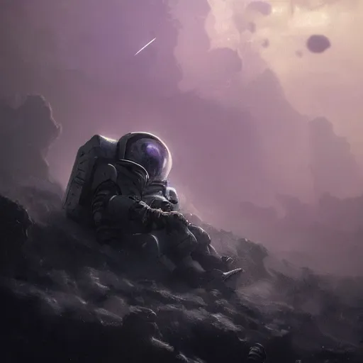 Prompt: dead astronaut falling through the clouds in jupiter, by cedric peyravernay, highly detailed, excellent composition, cinematic concept art, dramatic lighting, trending on artstation