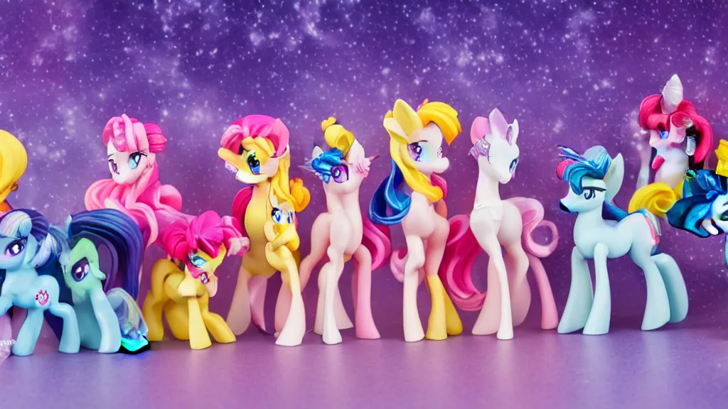 Prompt: Sailormoon and My Little Pony figurines, 4k, 8k, photography, studio lighting