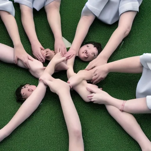 Prompt: award winning photo of nuns playing twister in a sanctuary —width 1024 —height 1024