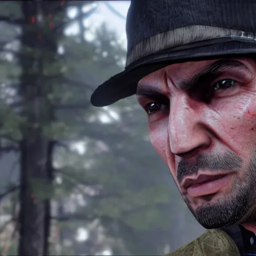 Image similar to Niko Bellic in Red Dead Redemption 2